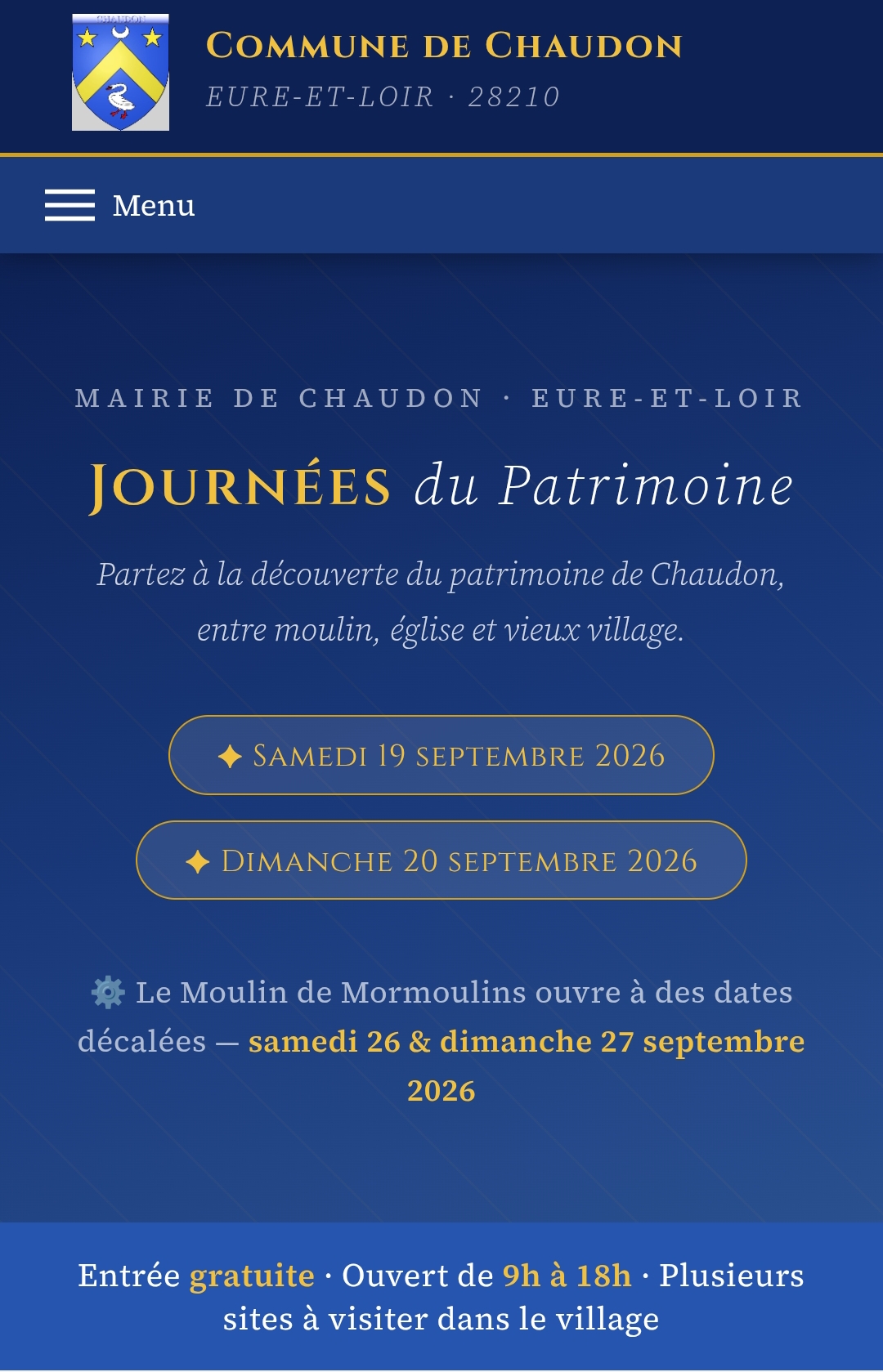 Journées Européennes du Patrimoine 2026